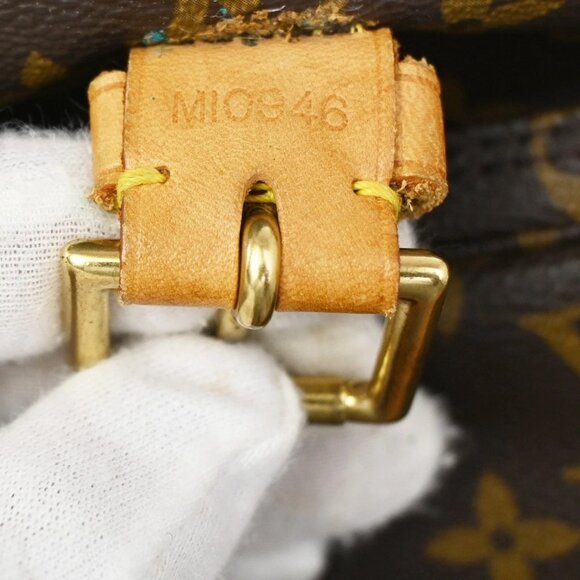 LOUIS VUITTON Montsouris GM Backpack Bag Monogram Leather Brown M51135 96CA273 main image 12